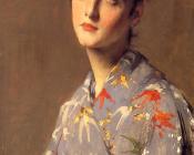 Girl in a Japanese Kimono - 威廉·梅里特·查斯